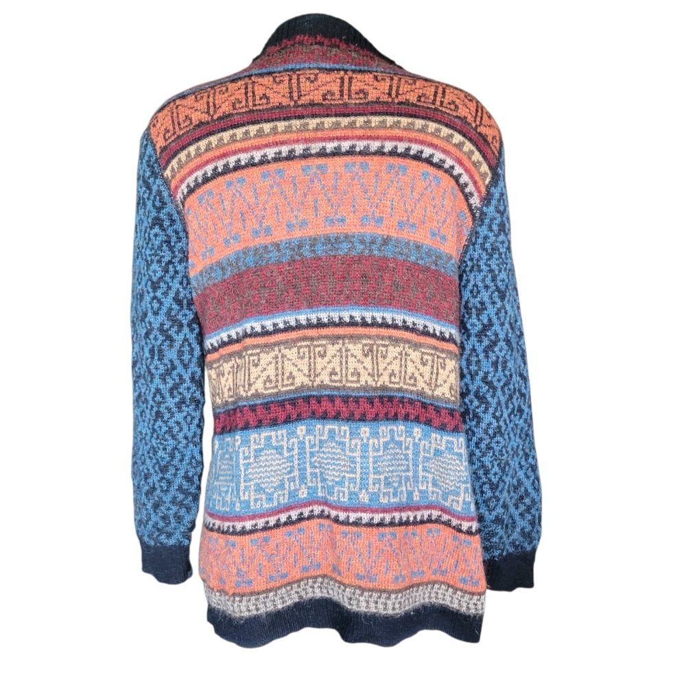 Peruvian Connection Multicolor Knit Cardigan Medi… - image 5